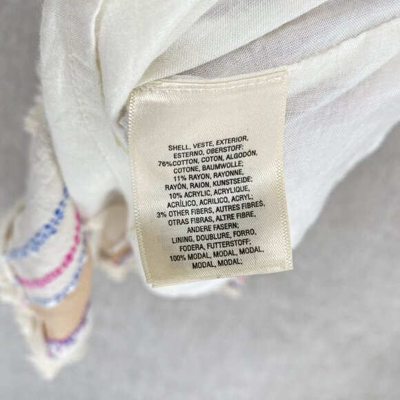 Holding Horses Anthropologie Dress Mini V-Neck Fringe‎ Boho Stripe Shift - Picture 9 of 13